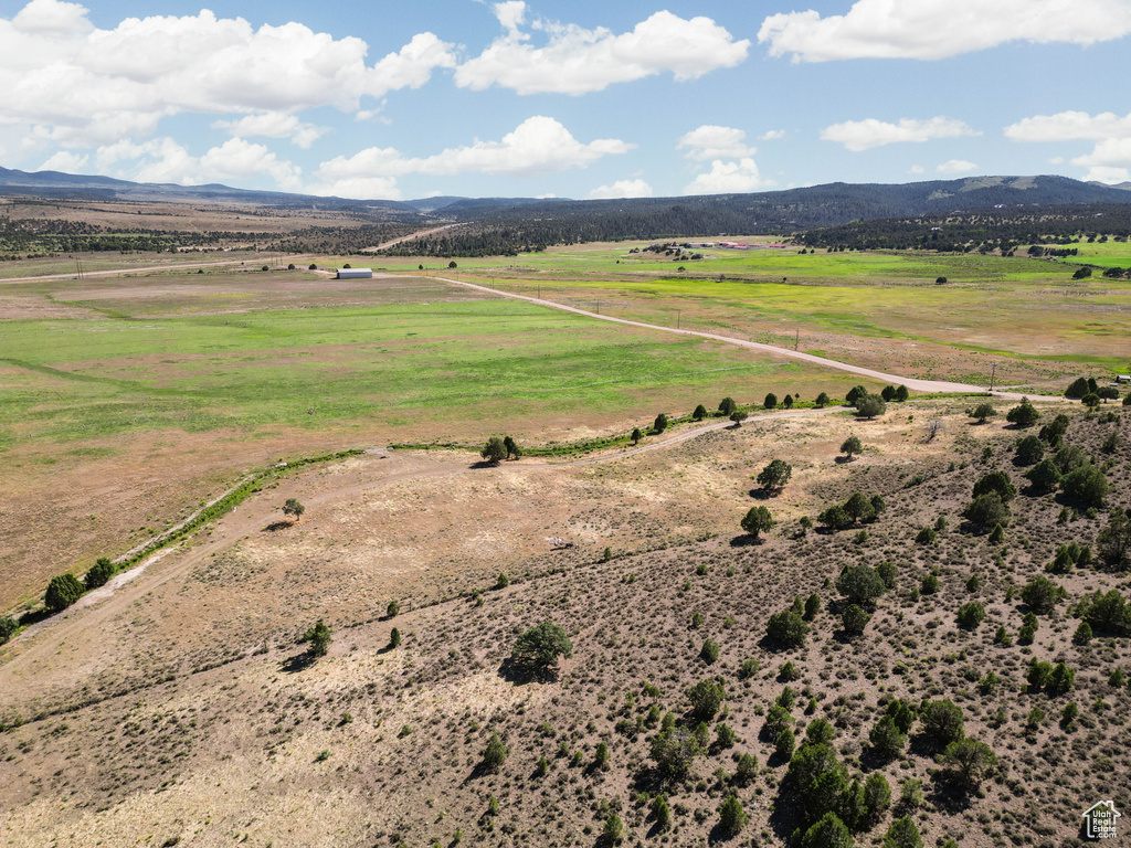View of mountain background with rural landscape