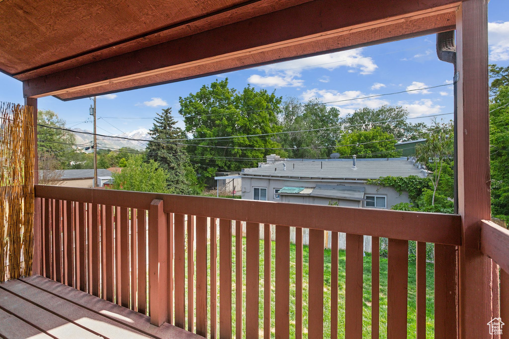 View of wooden deck