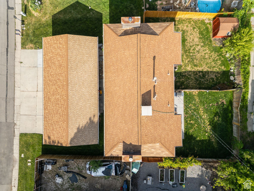 View from above of property