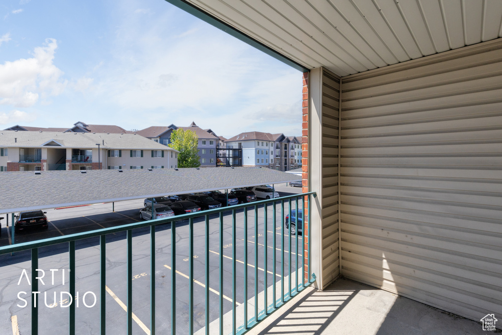 Balcony with a residential view