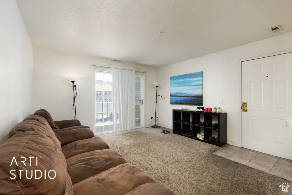 View of carpeted living room