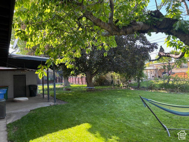 View of yard with a patio area