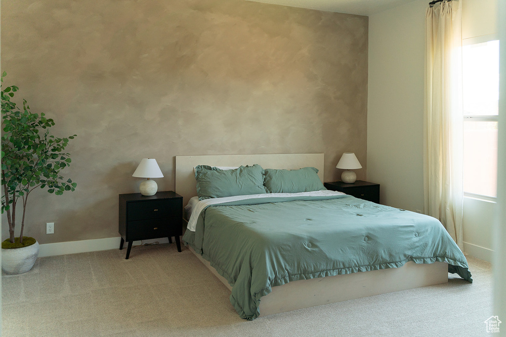 View of carpeted bedroom