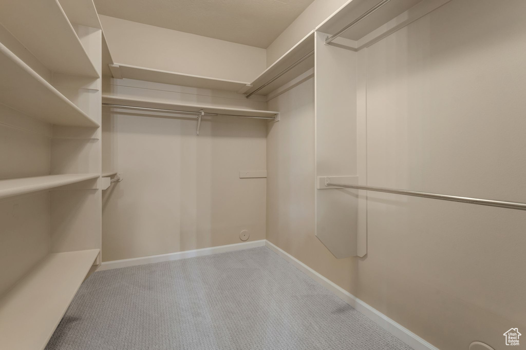 Walk in closet featuring carpet
