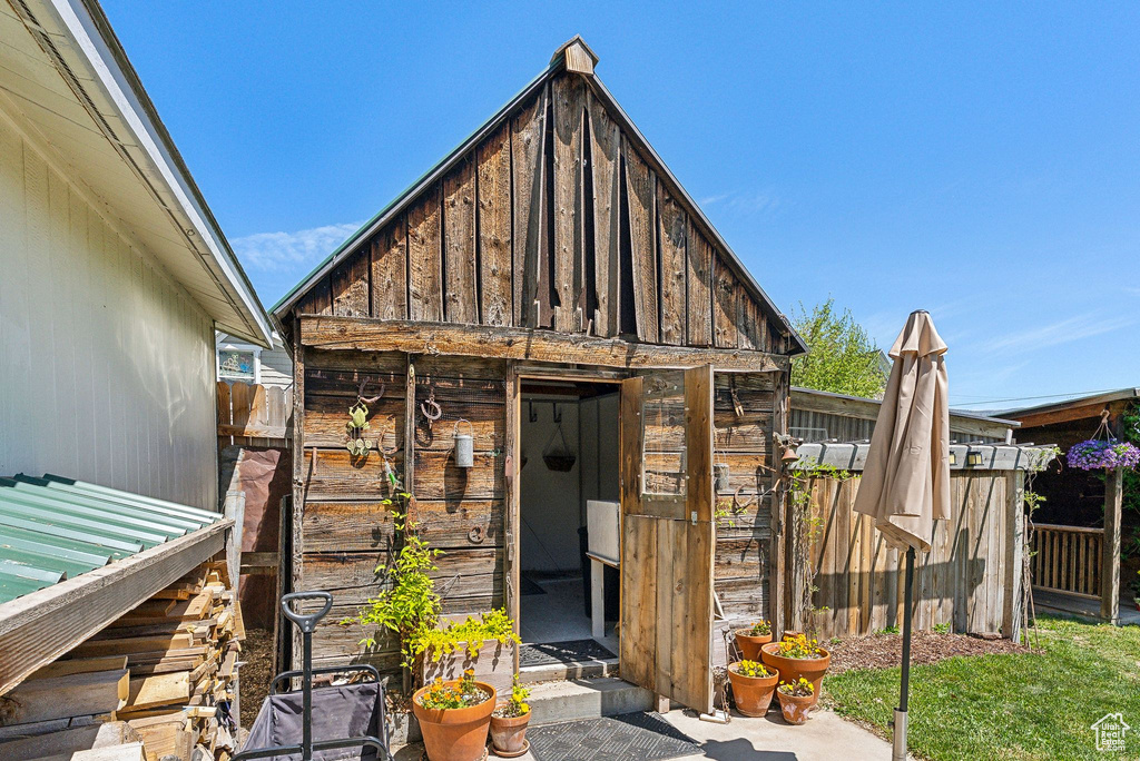 View of outbuilding