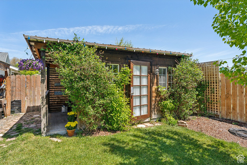 View of rear view of property