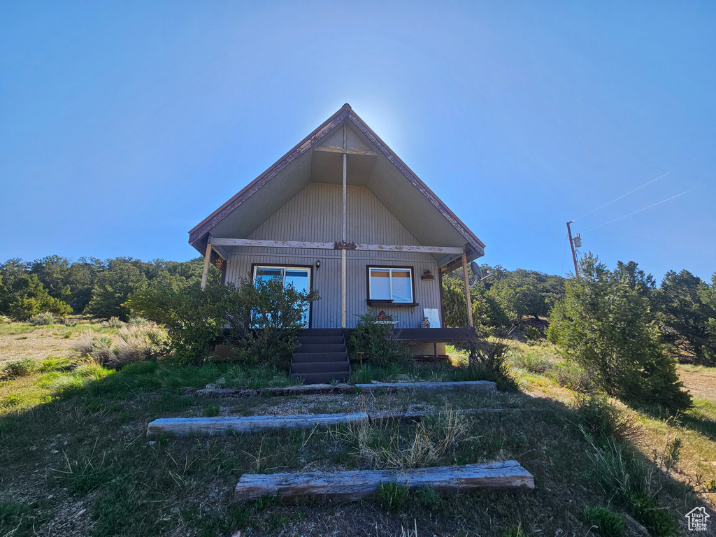View of front of property with a porch