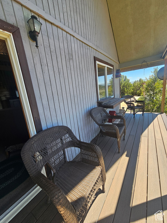 View of wooden terrace