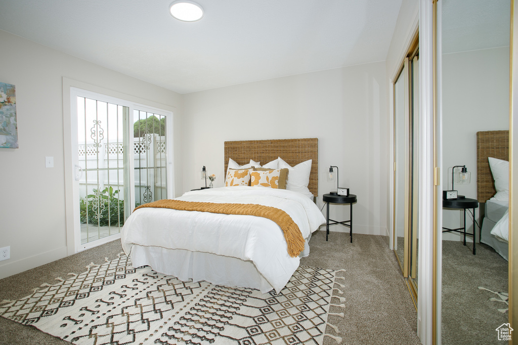 View of carpeted bedroom