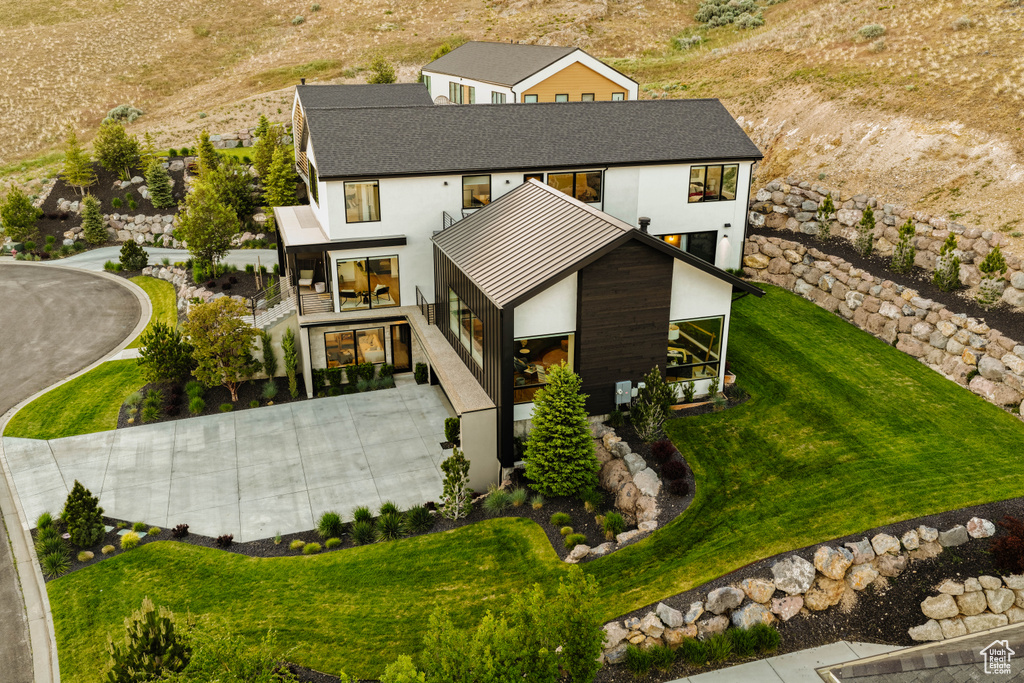 View from above of property