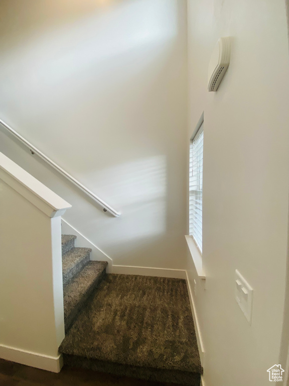 Staircase with baseboards