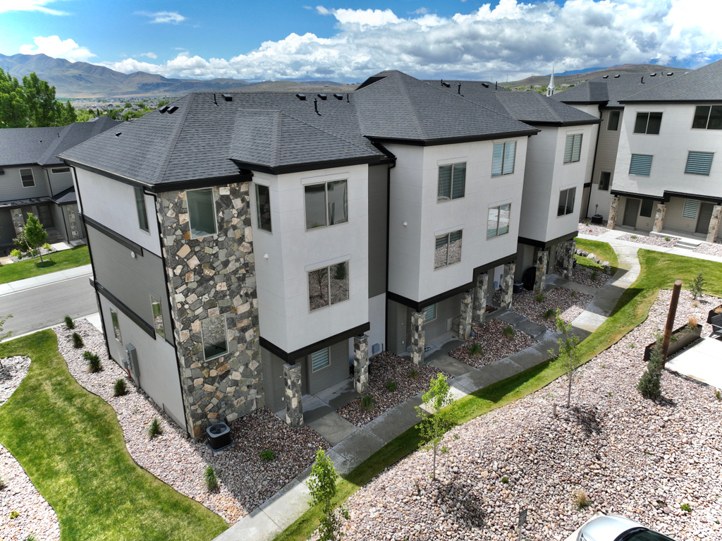 Exterior space featuring a mountainous background