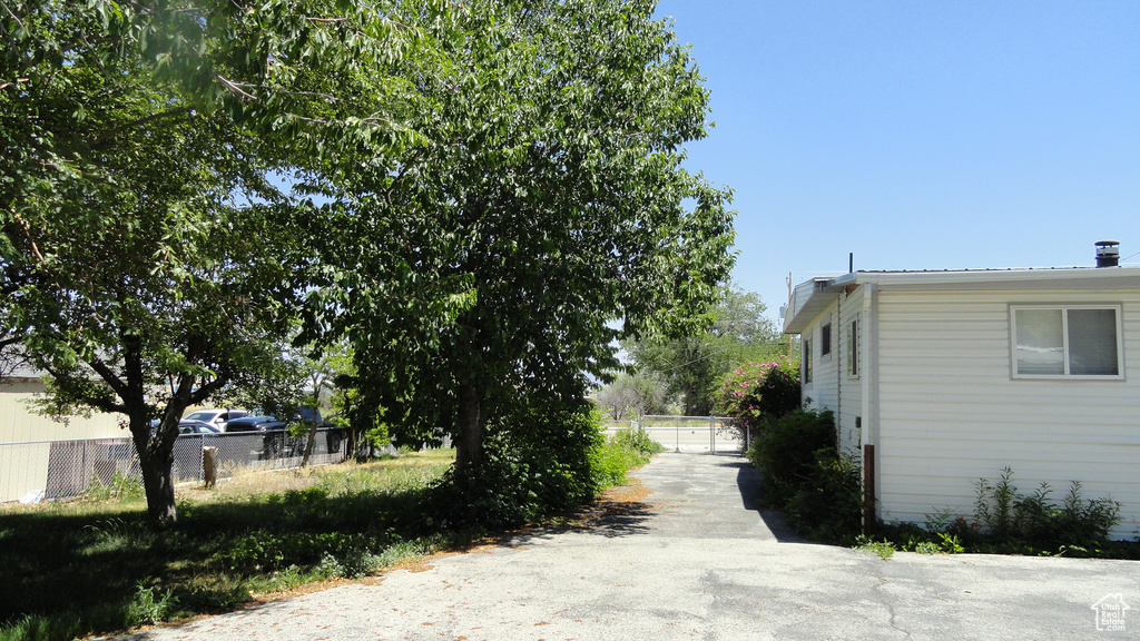 View of asphalt driveway