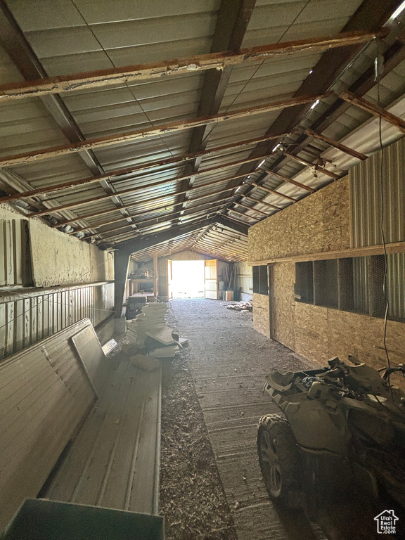 Miscellaneous room featuring vaulted ceiling