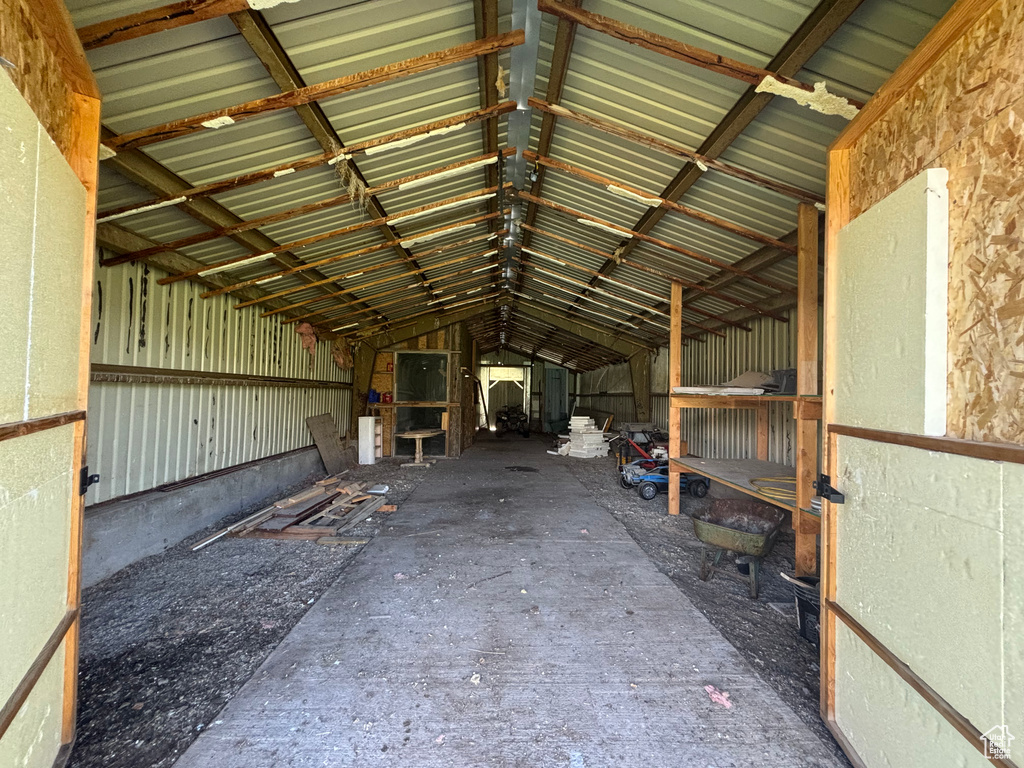 Misc room featuring vaulted ceiling