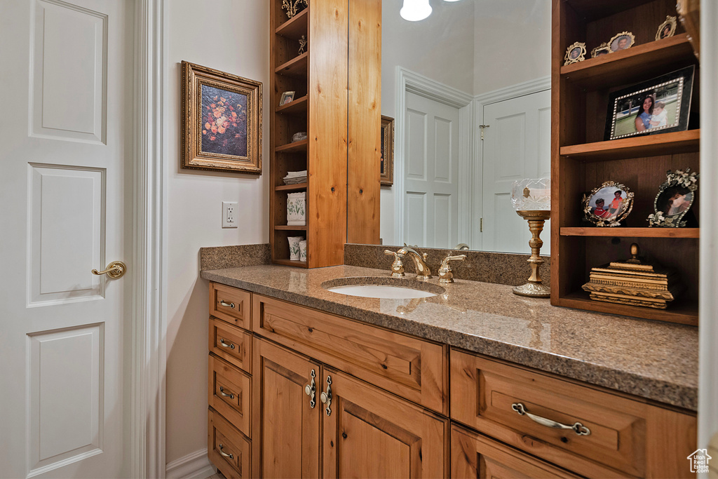 Bathroom featuring vanity