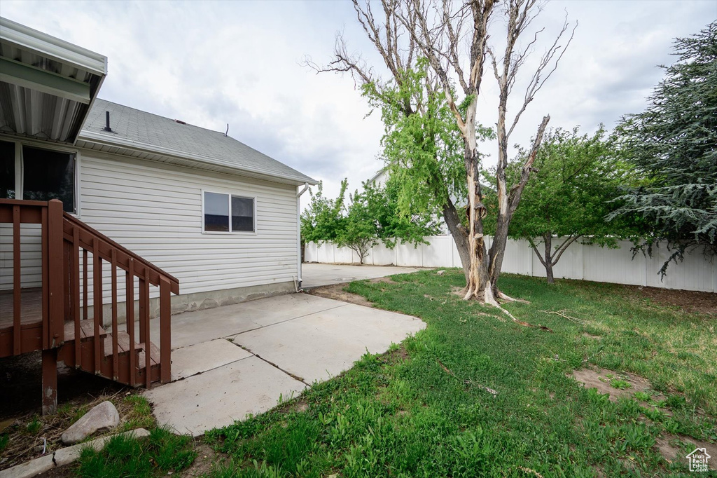 View of yard featuring a patio area