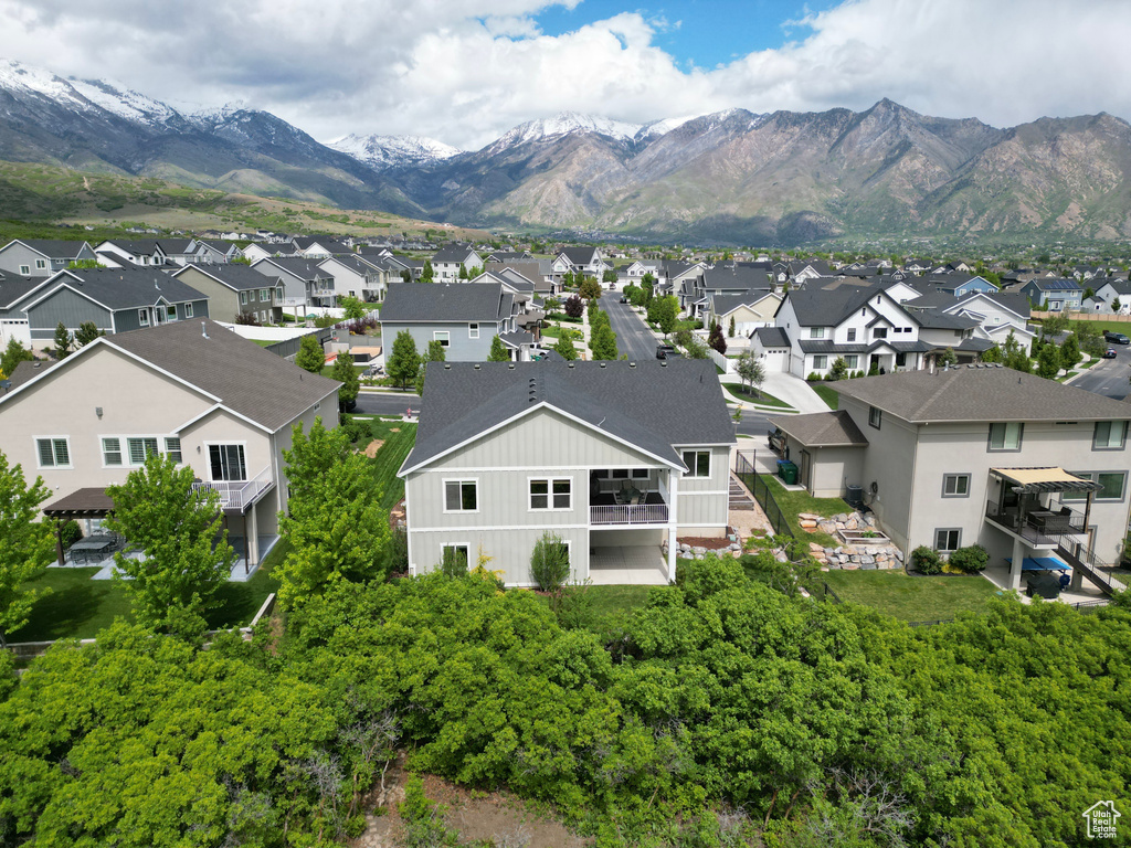 Mountain view featuring nearby suburban area
