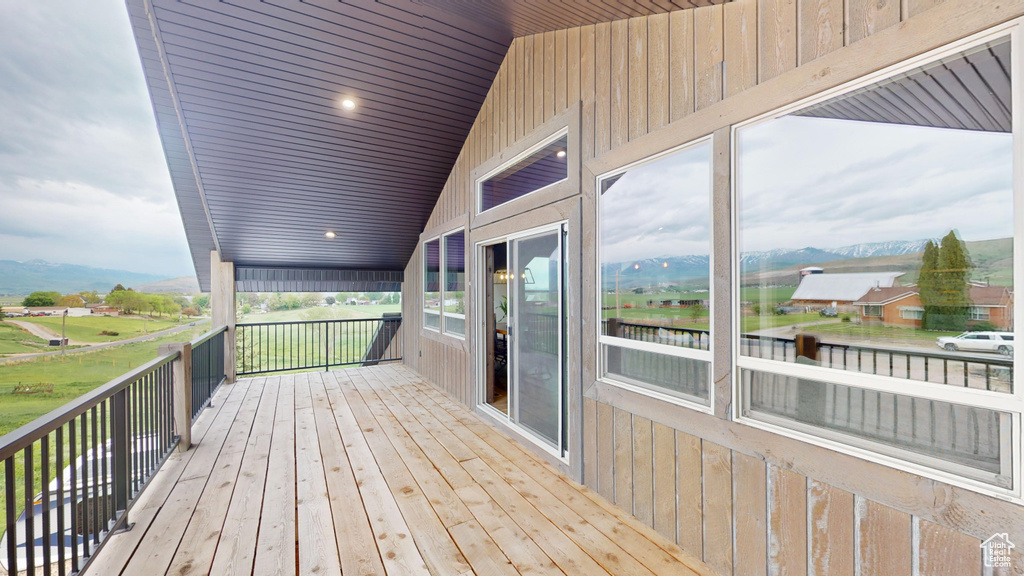 View of wooden deck