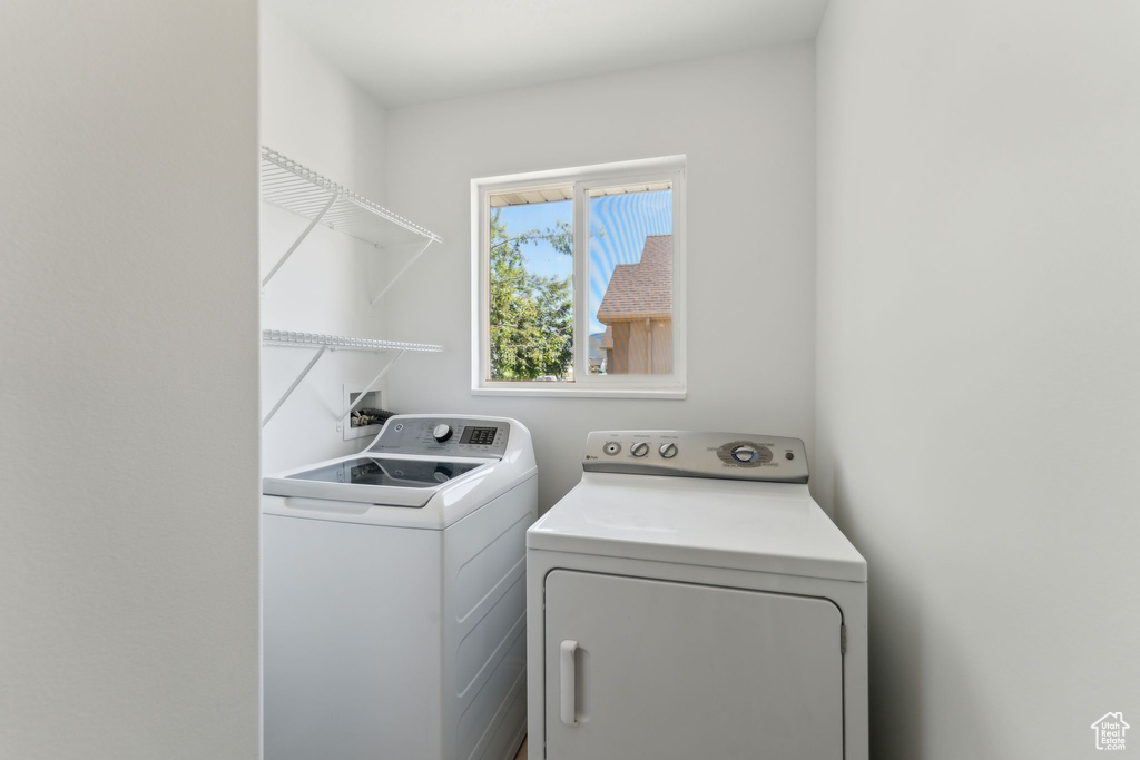 Laundry area with separate washer and dryer