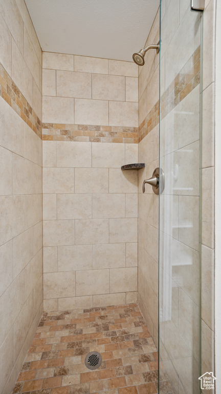 Full bath featuring a shower stall