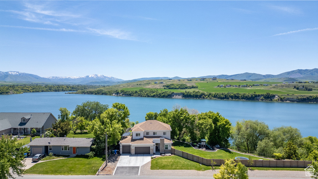Water view with mountains