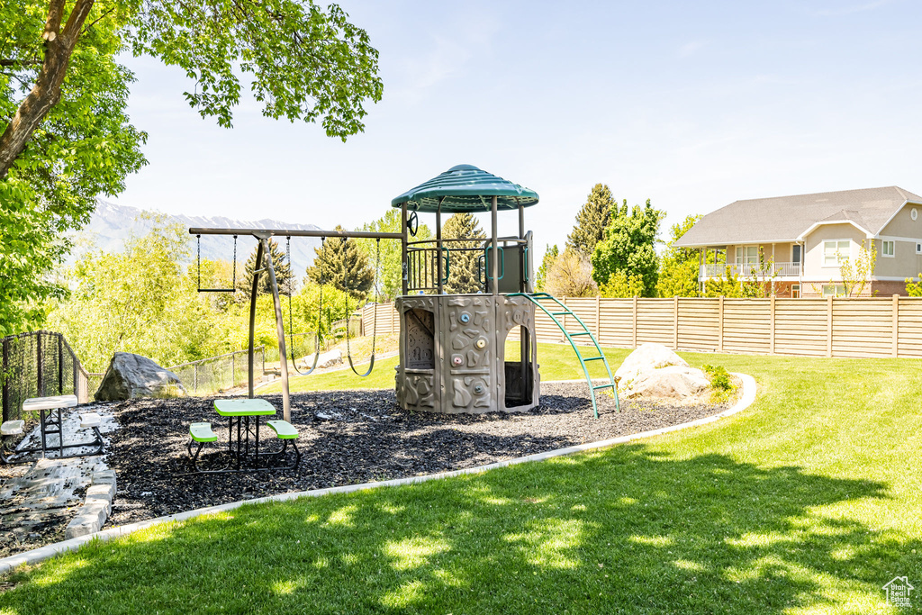 View of jungle gym