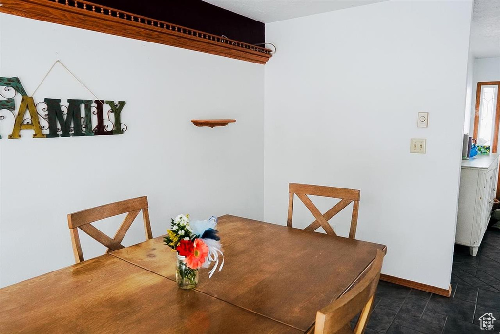 Dining area featuring baseboards