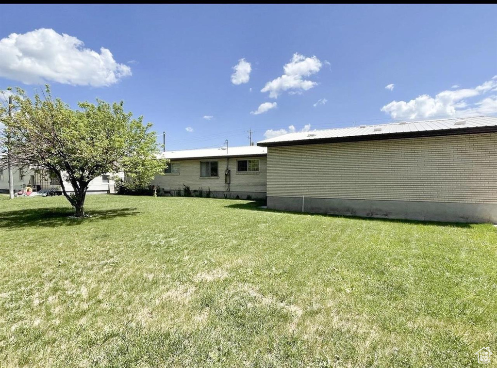 View of grassy yard