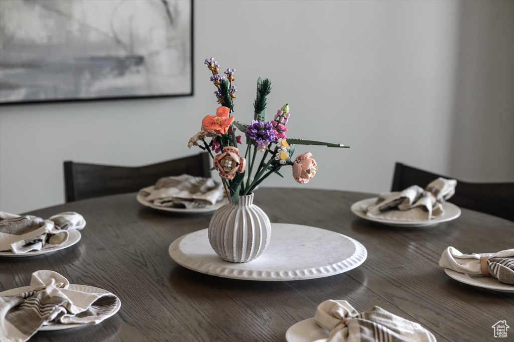 Dining area featuring wood finished floors