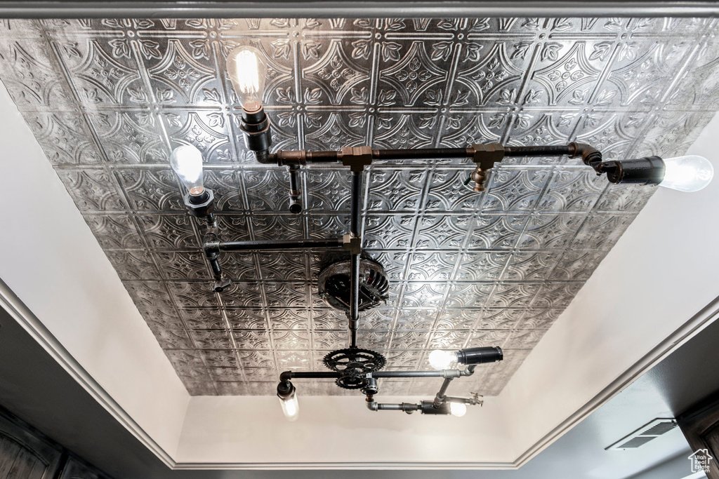 Detailed view of an ornate ceiling