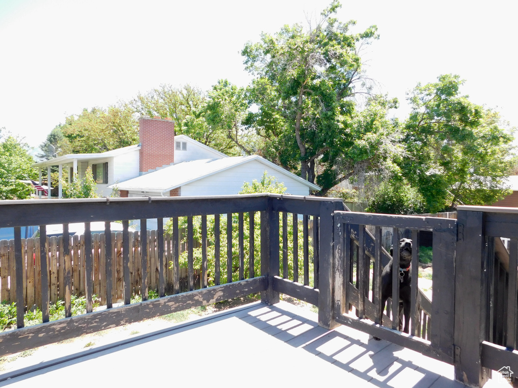 View of wooden terrace