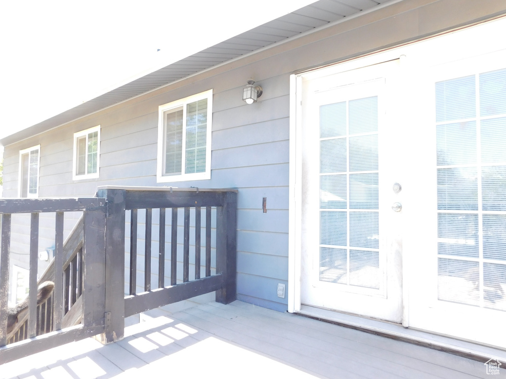 View of wooden deck