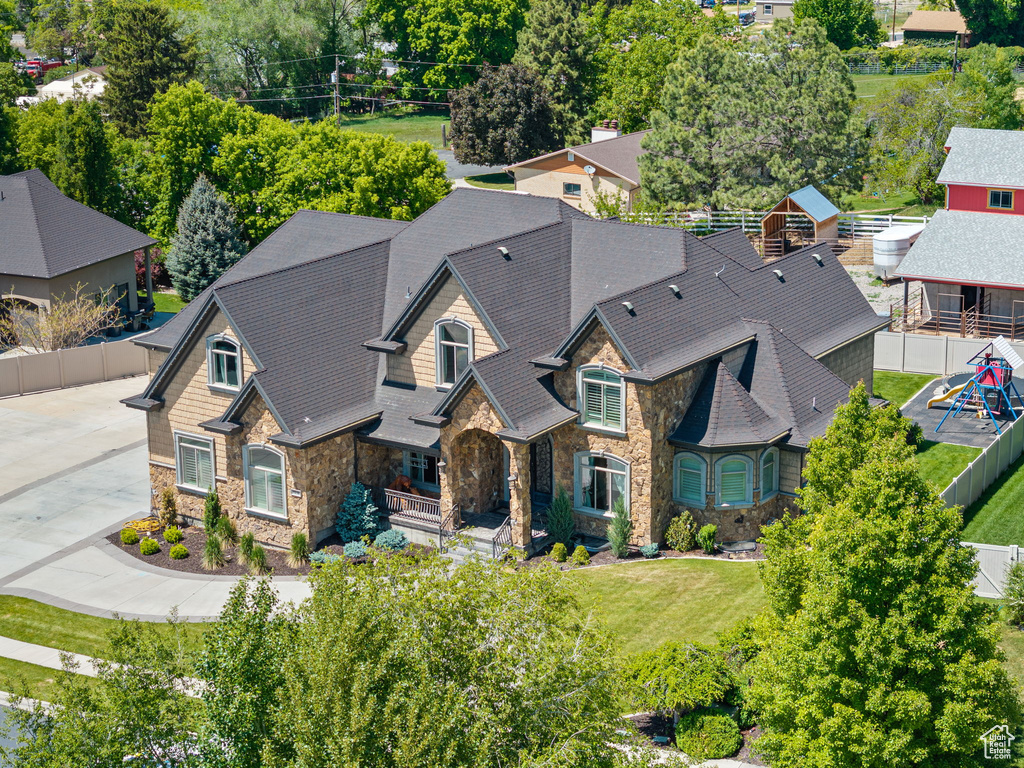 View from above of property