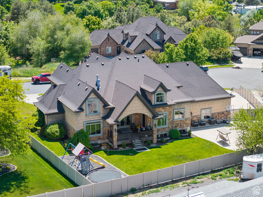 View from above of property