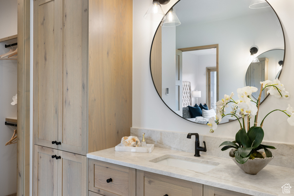 Bathroom featuring vanity