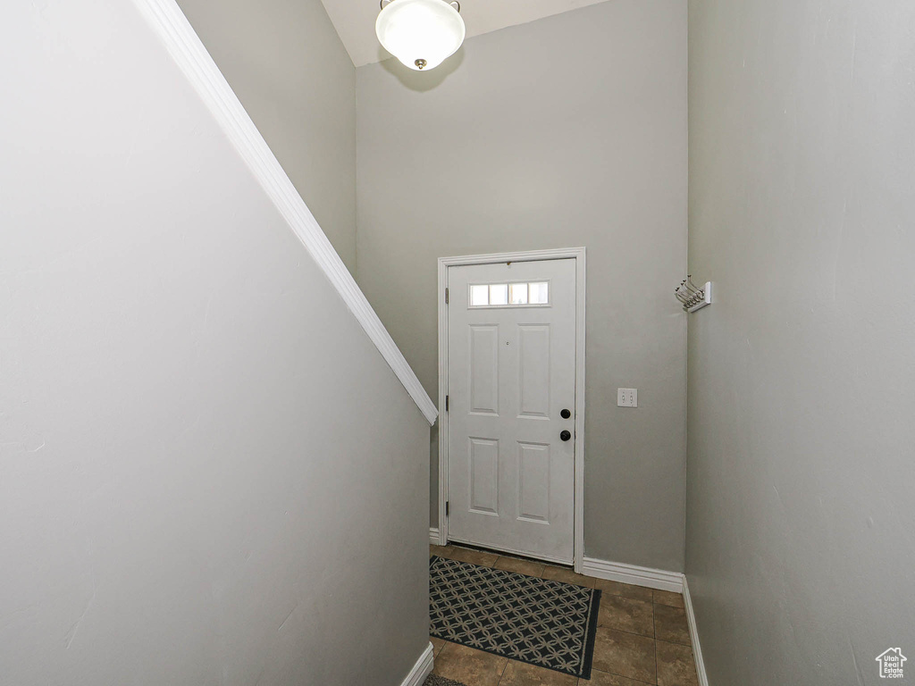 Doorway with baseboards