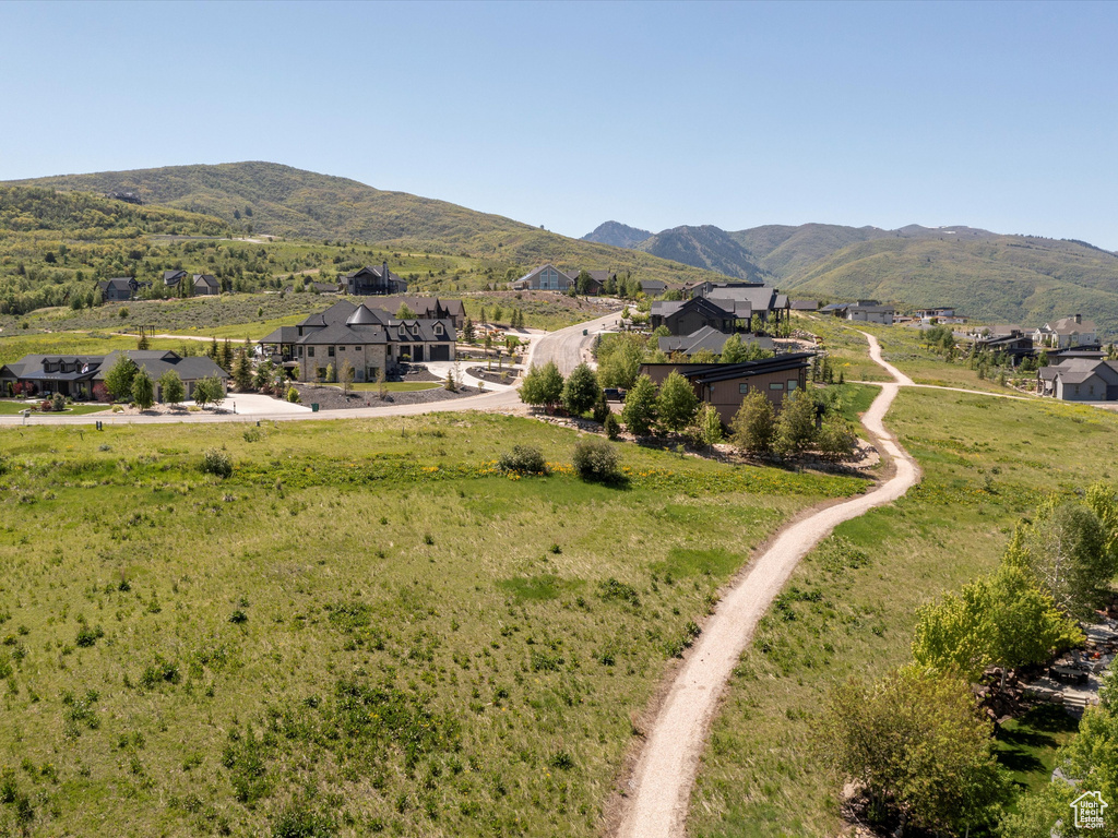 Mountain view featuring nearby suburban area