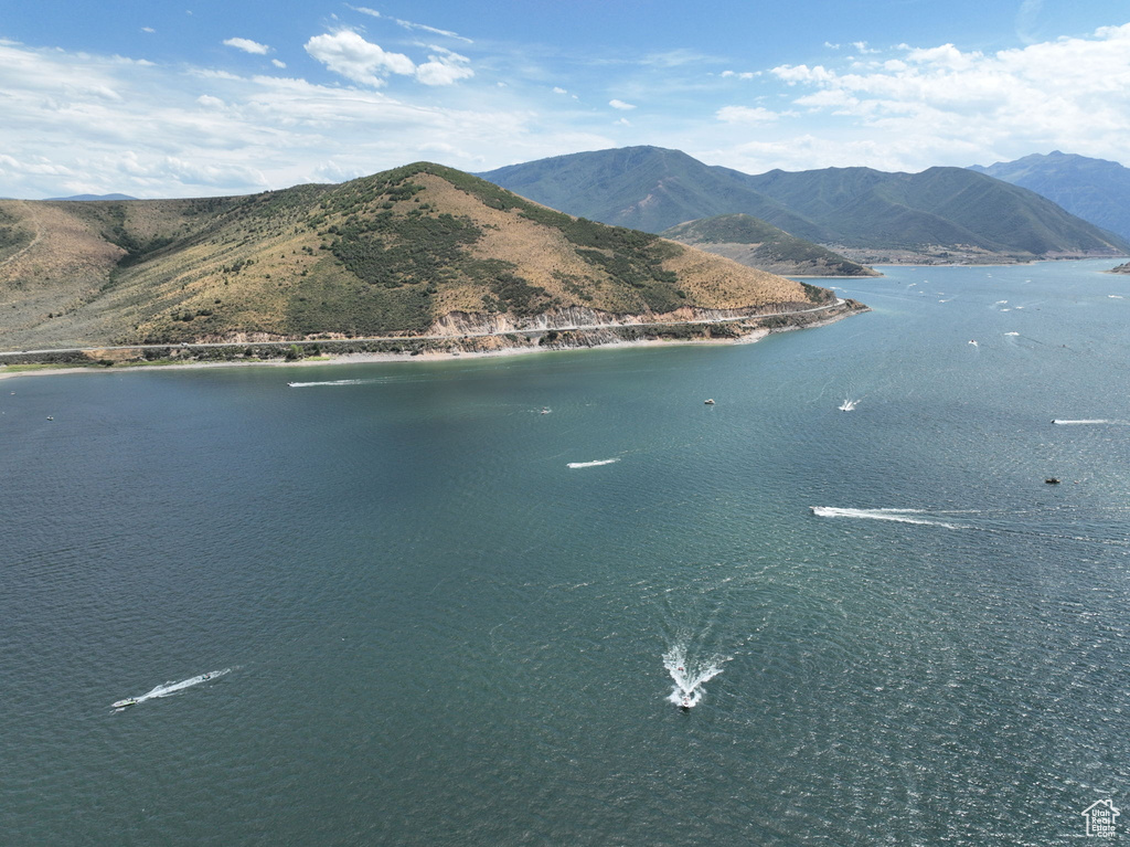 Water view with mountains