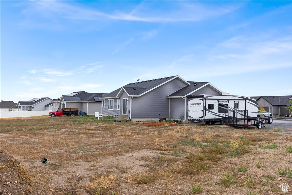 View of front of home with a residential view