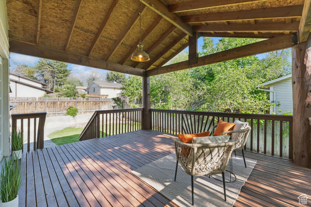 View of wooden terrace