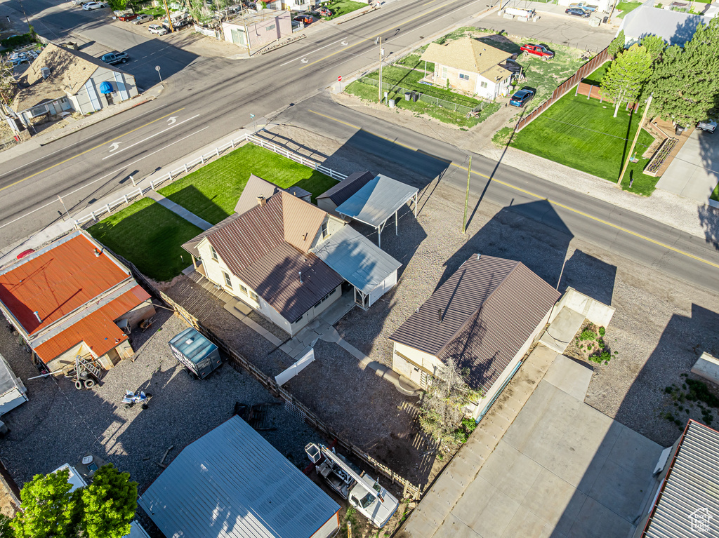 Aerial view of residential area