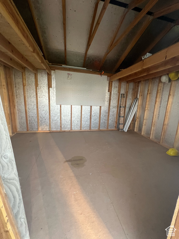 View of unfinished basement