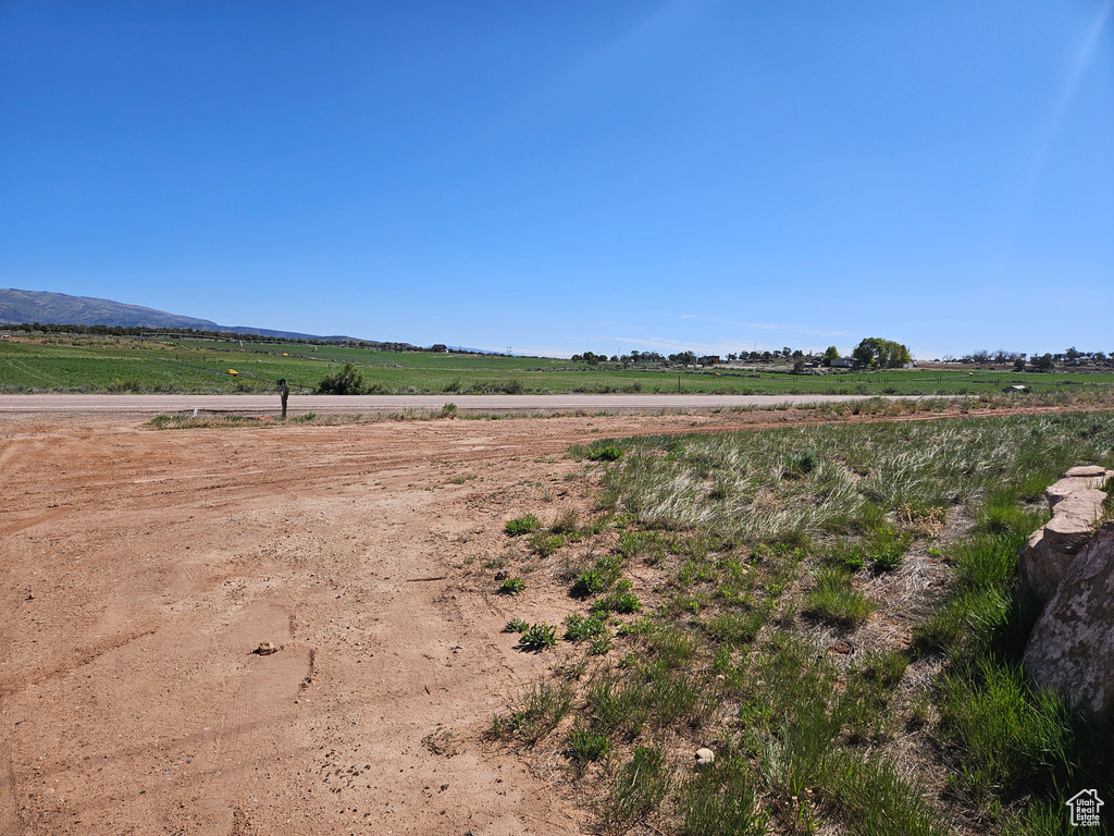 View of yard with a rural view
