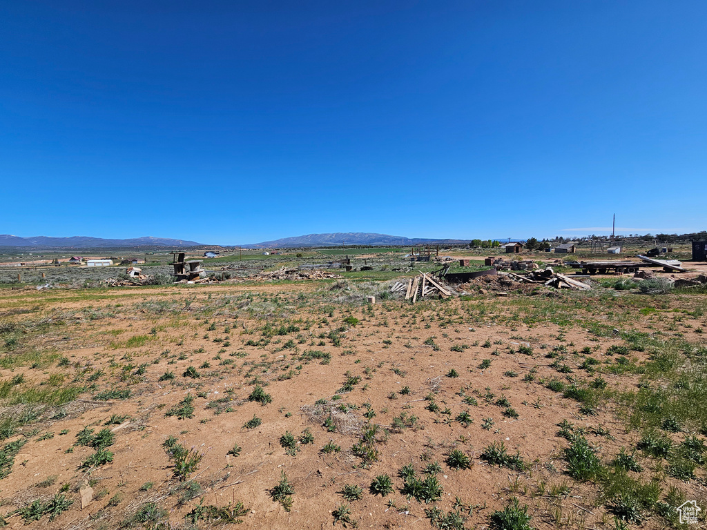 Mountain view with rural landscape