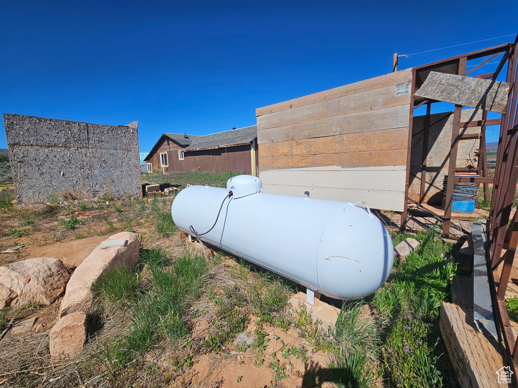 Exterior view of propane tank