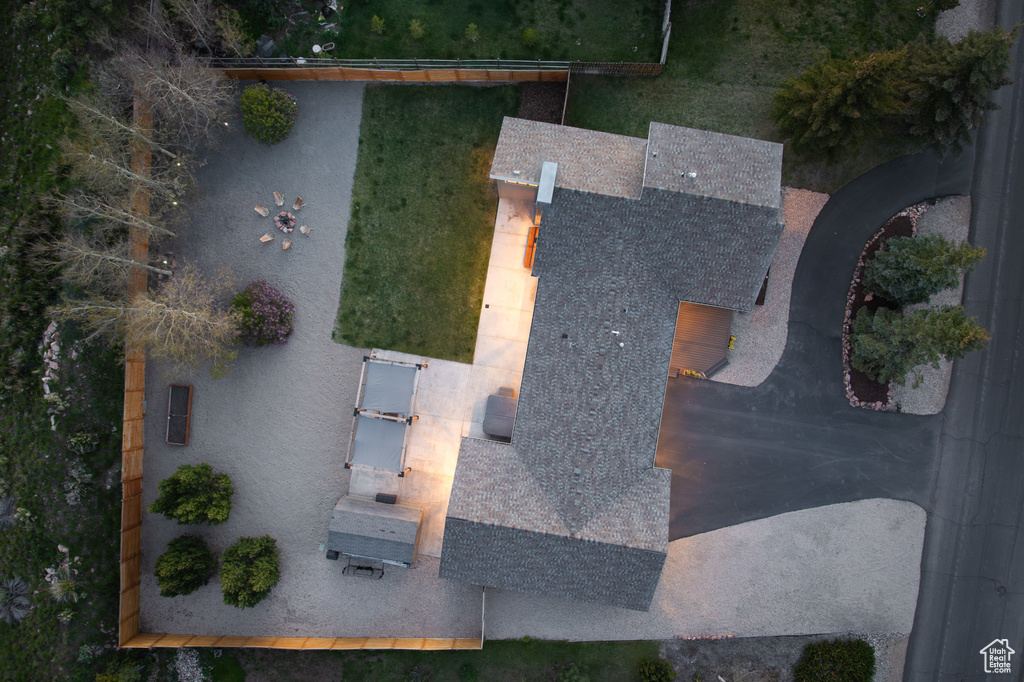 View from above of property
