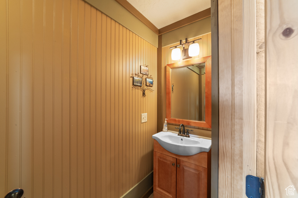 Bathroom featuring vanity