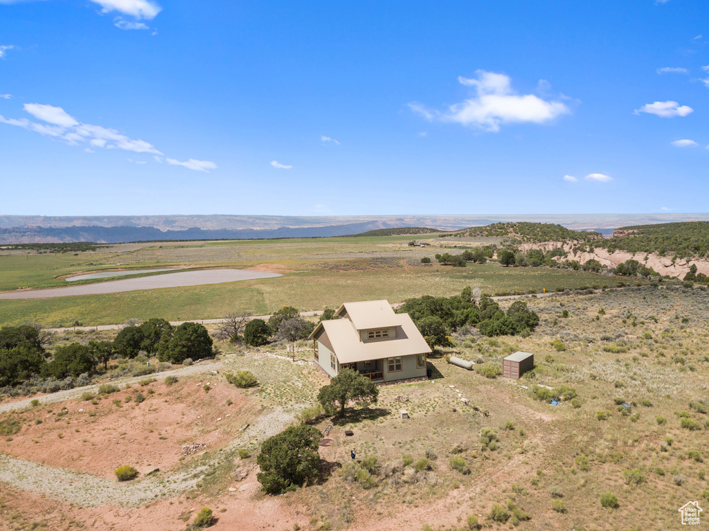 Aerial view of sparsely populated area