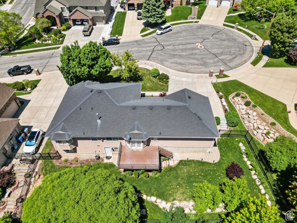 Aerial view of residential area